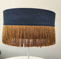 Suede Tassel Navy Lampshade