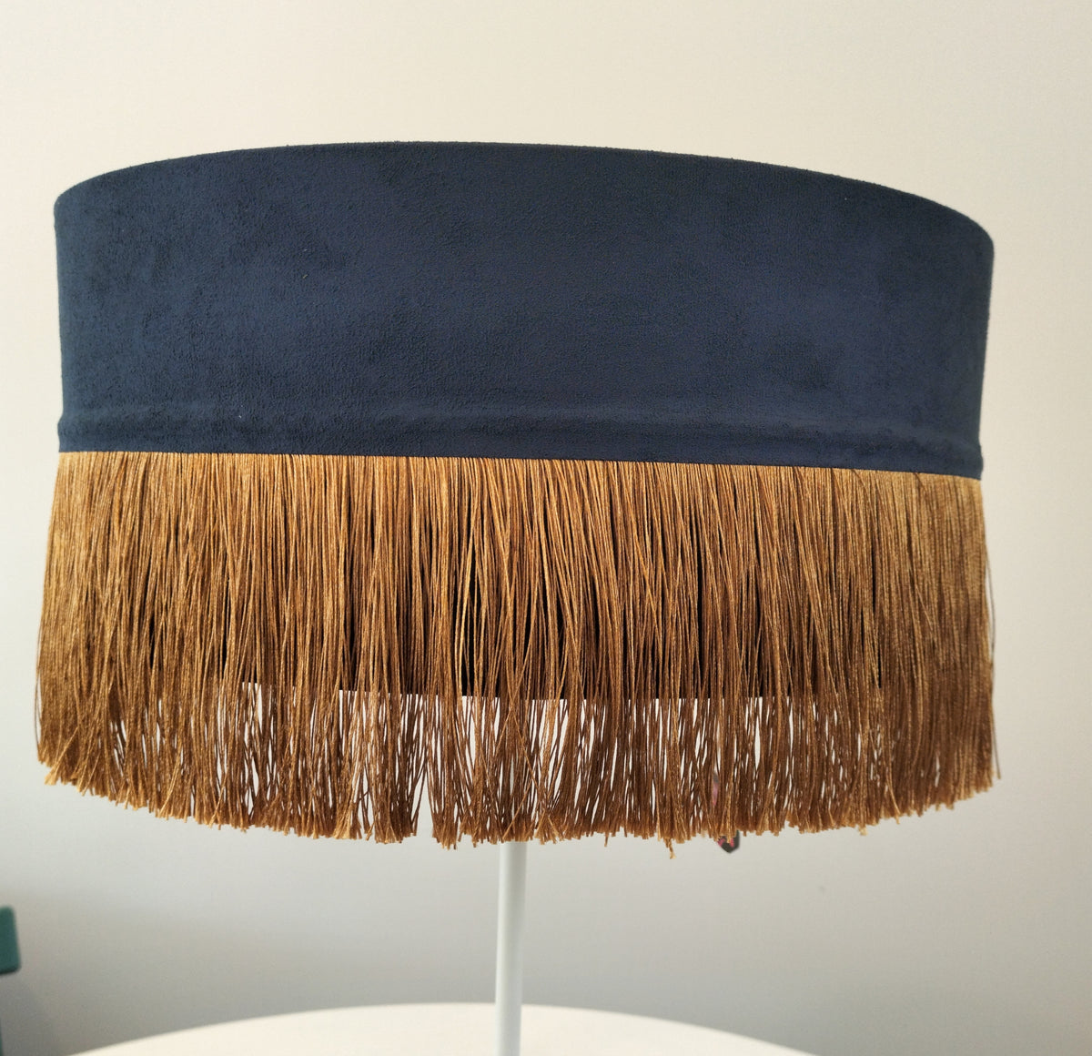 Suede Tassel Navy Lampshade