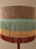 Suede Tassel drum lampshade