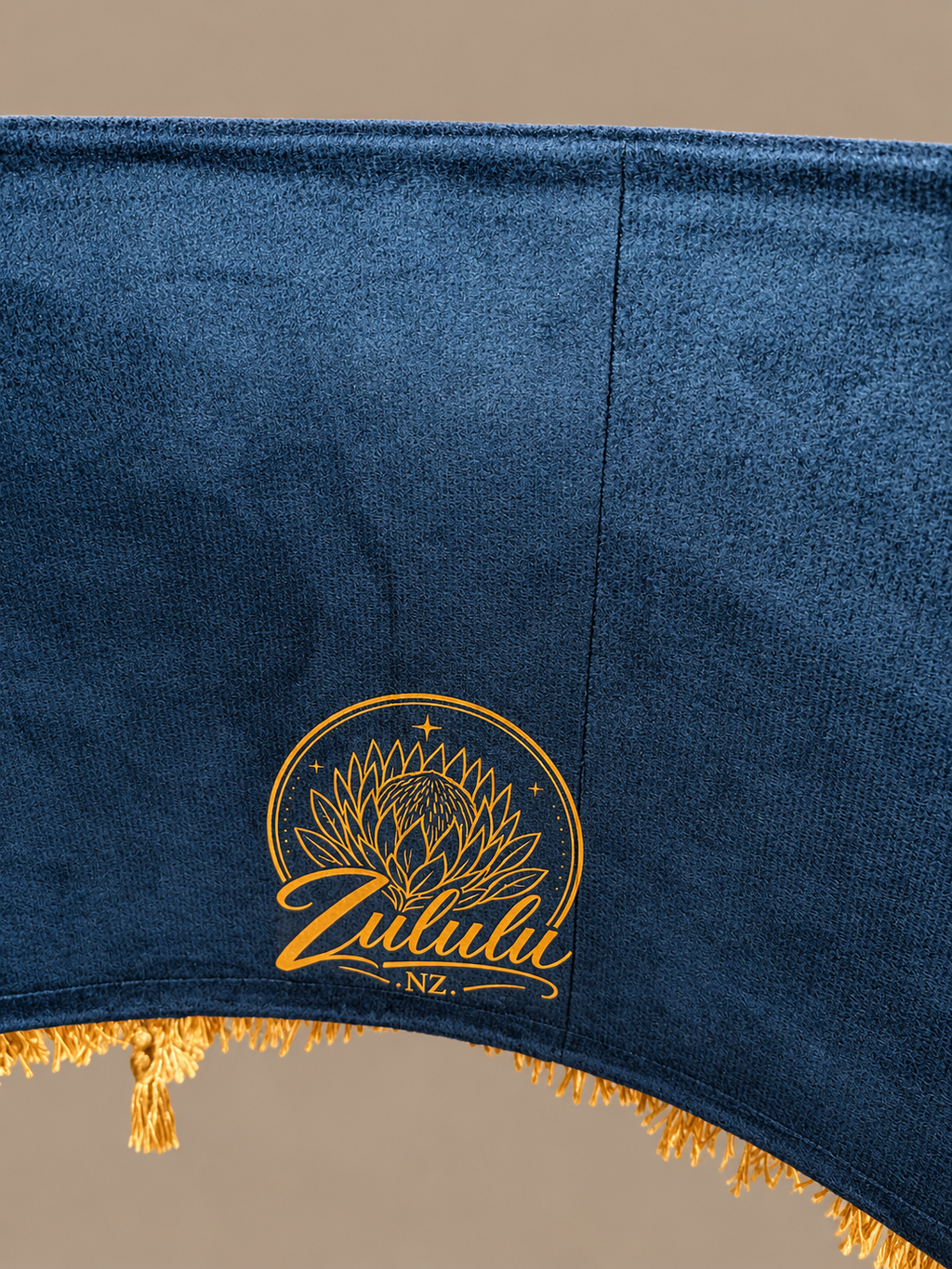 Suede Tassel Navy Lampshade